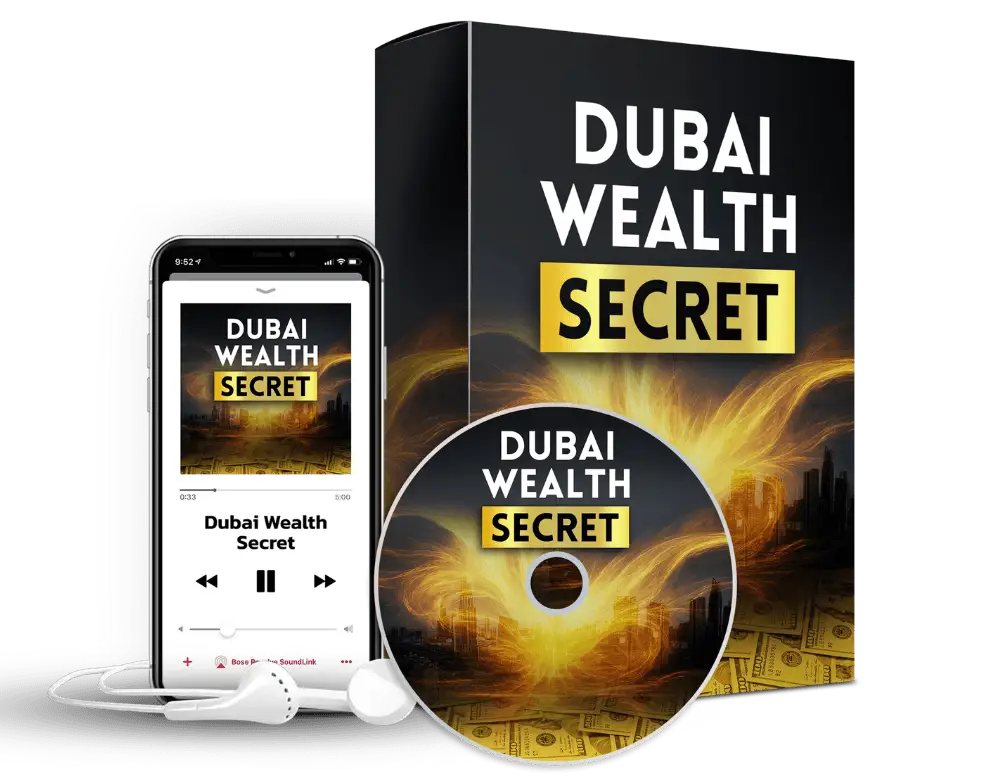Dubai Wealth Secret digital audio program with phone, disc and program box